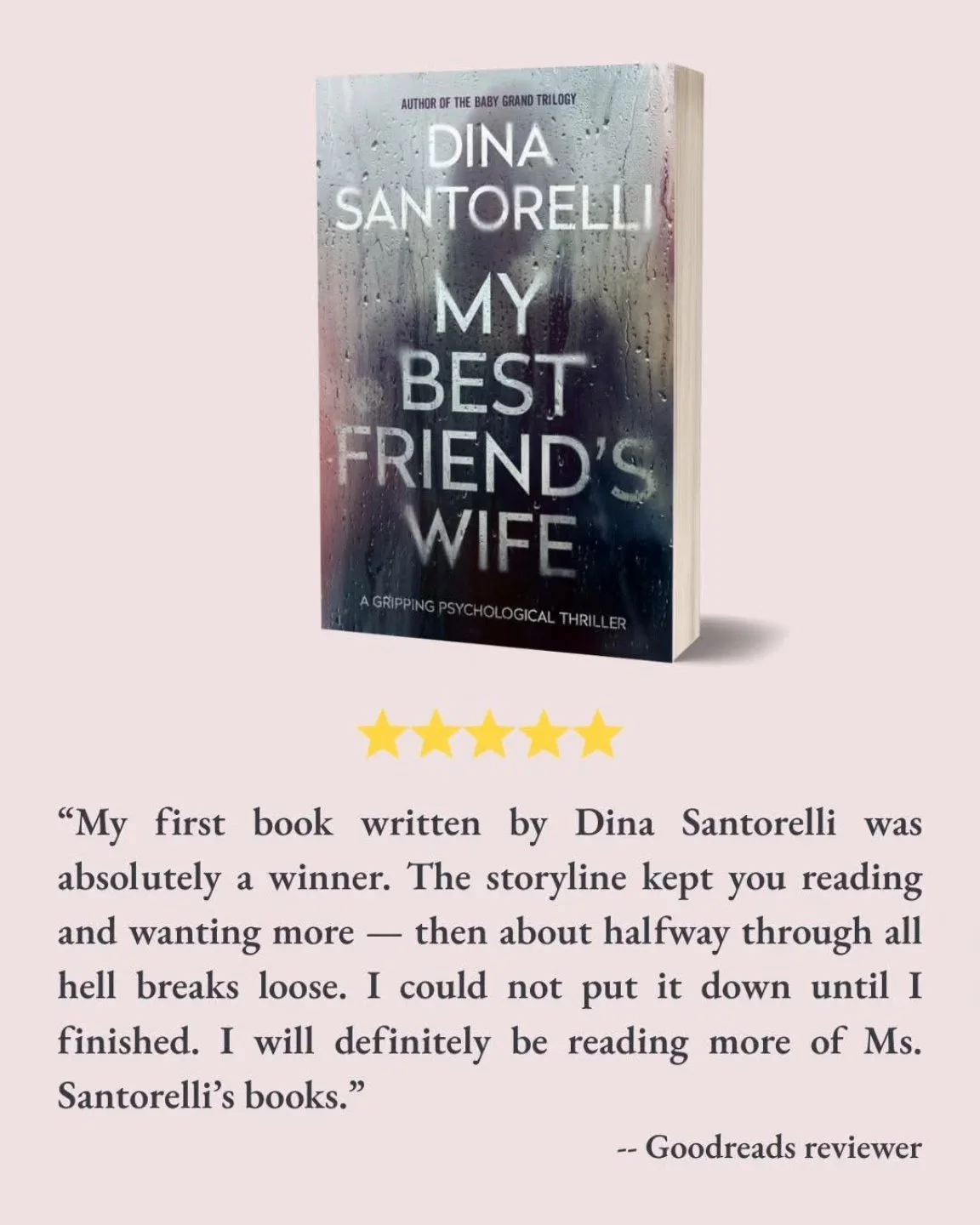 Just got this review today on Goodreads. The middle section made me laugh out loud. 😊 Love, love, love! Grateful for every read. ❤️
.
.
.
#mybestfriendswifebook #kindleunlimited #psychologicalthriller #psychologicalthrillers #domesticthriller #domes