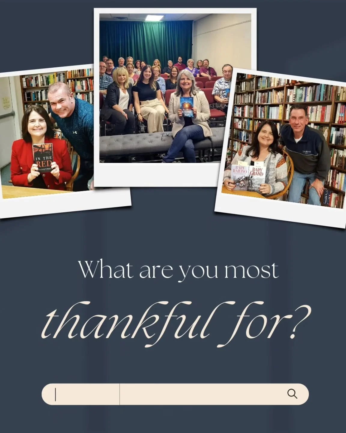 Thanksgiving has always been one of my favorite holidays. Surrounded by the people I love and, of course, stuffing! 😊 I'm thankful for so many things, and I'm especially thankful for all of you. For all your support over the years. For each new book