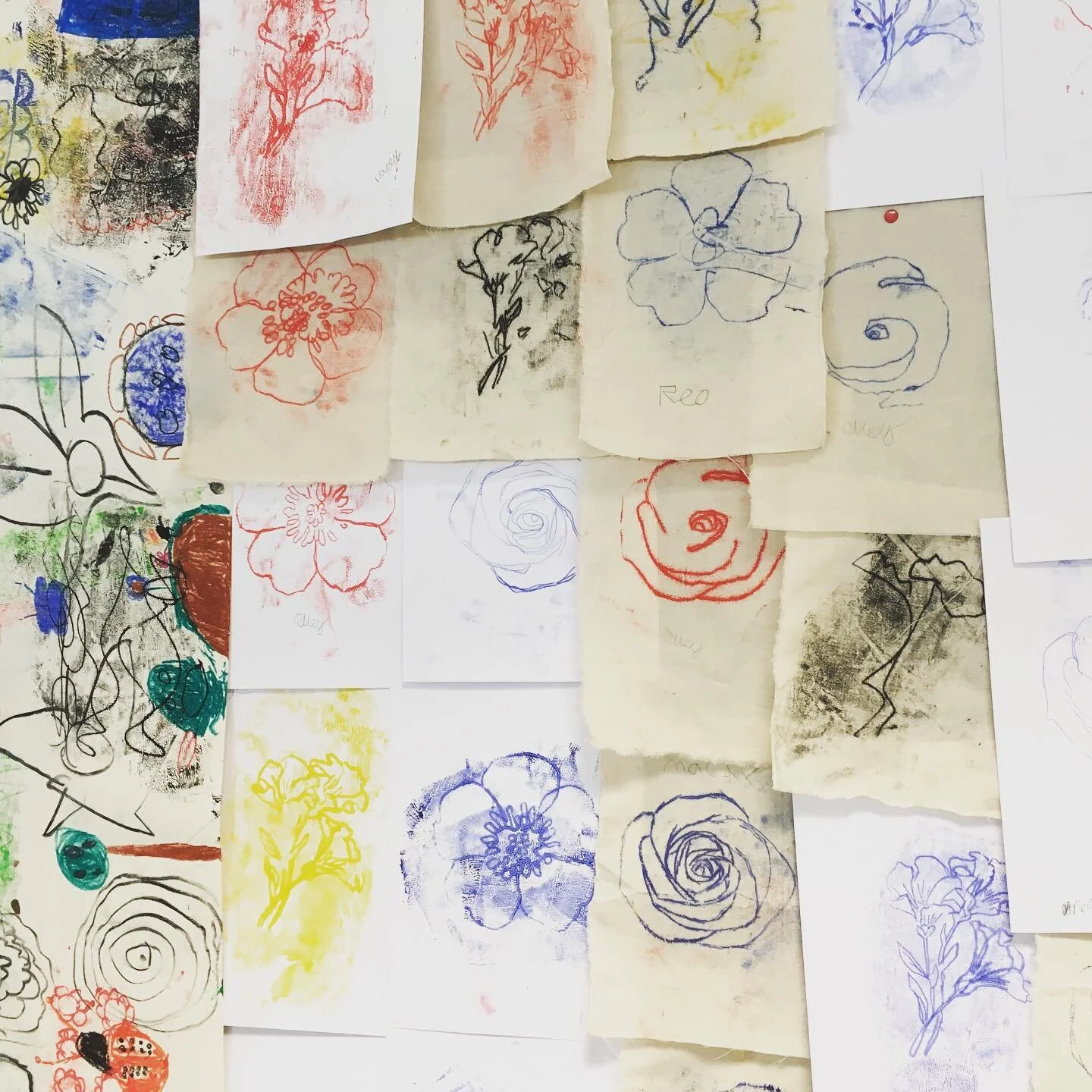 Some amazing examples of printing with the pupils doing the Creative Minds programme #creative #community #printing #drawing  #mindfulness