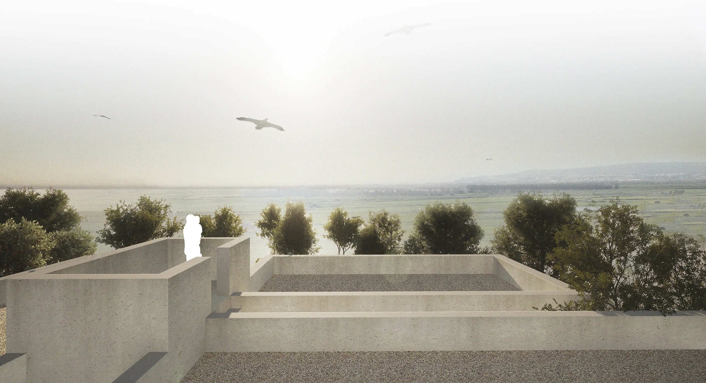 Terraço e cobertura. Terrace and roof.