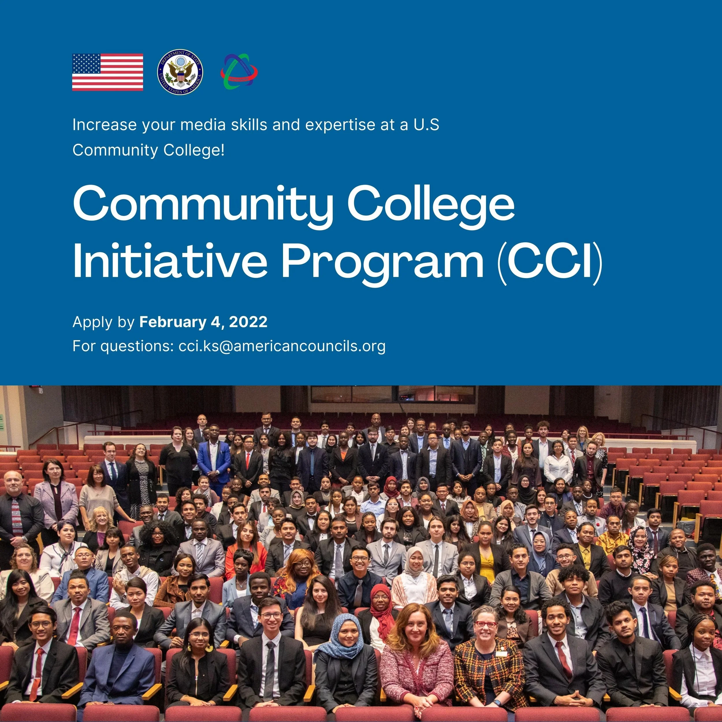 The Community College Initiative Program (CCI) is Accepting Applications for the 2022-23 Academic Year
