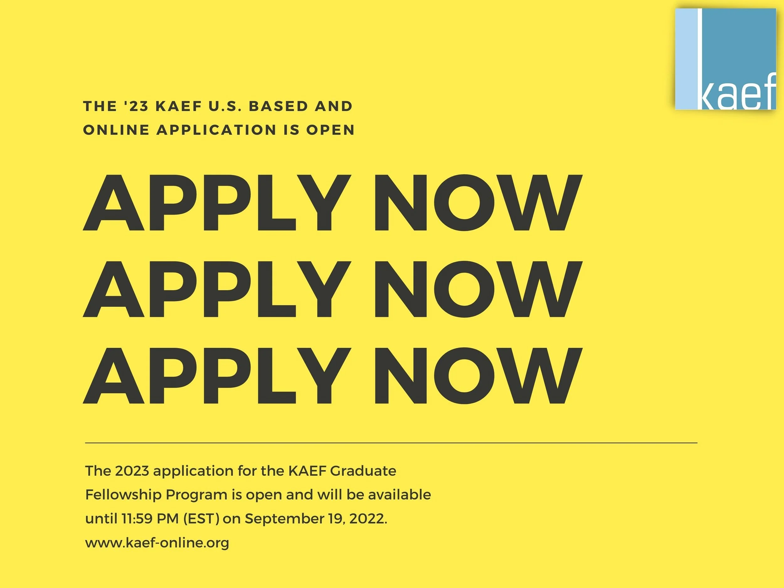 The 2023-24 KAEF Graduate Fellowship Program is Accepting Applications