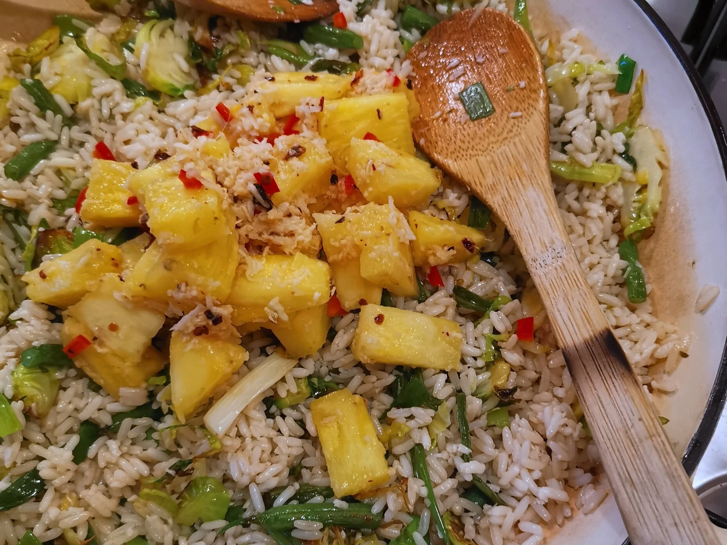 365 Days of Nigella - Day 5 - Stir-Fried Double Sprouts, Chilli and Pineapple