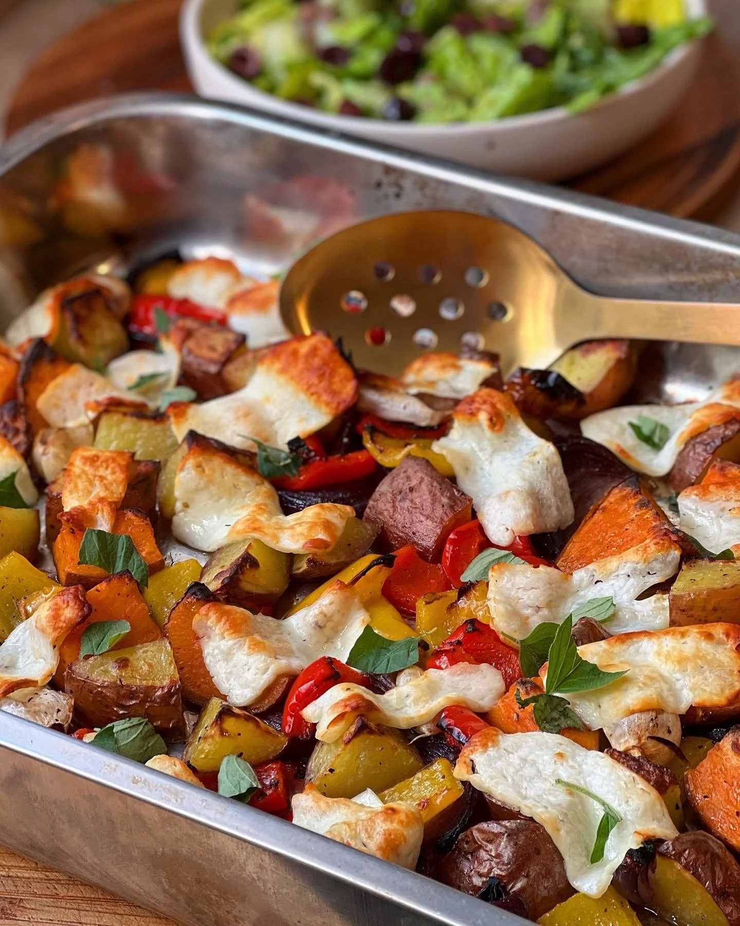 Nigella’s Double Potato and Halloumi Bake