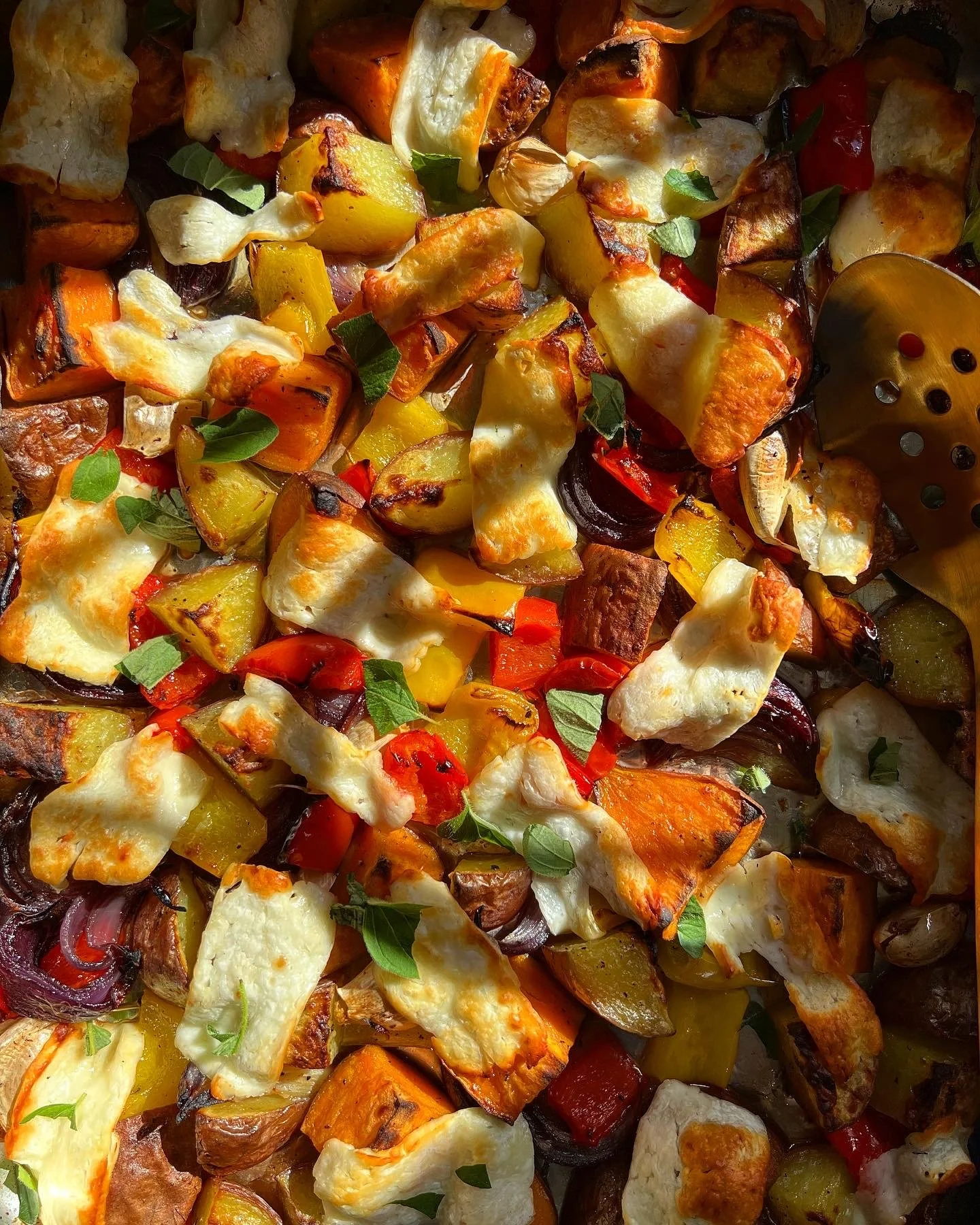 Nigella’s Double Potato and Halloumi Bake