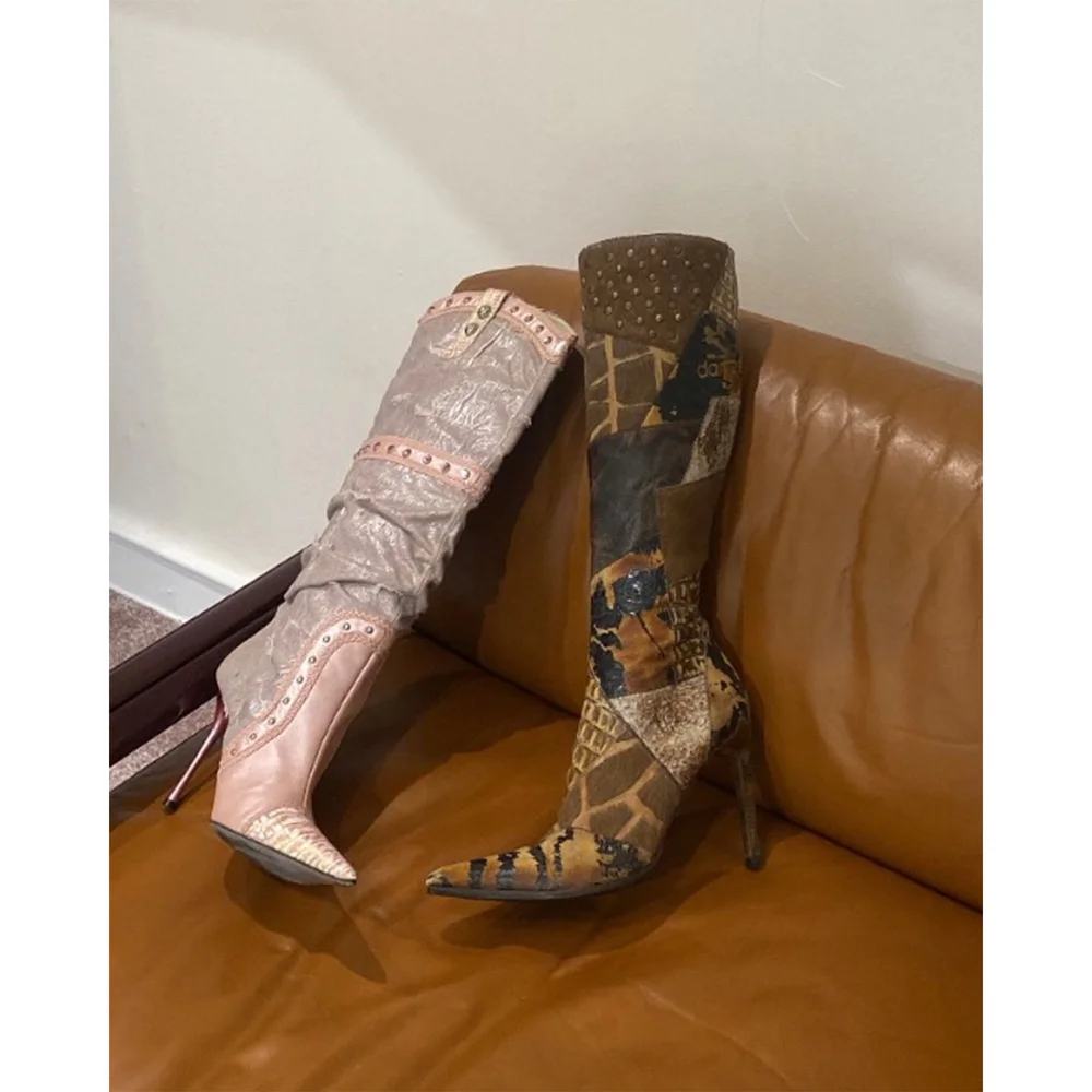 El Dantes Metallic Western Boots (40) — AMO Vintage
