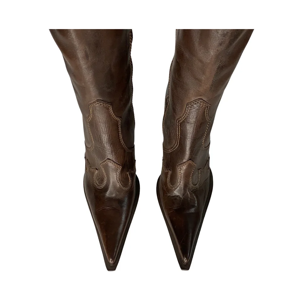 Santiago Stiletto Cowboy Boot (39) — AMO Vintage