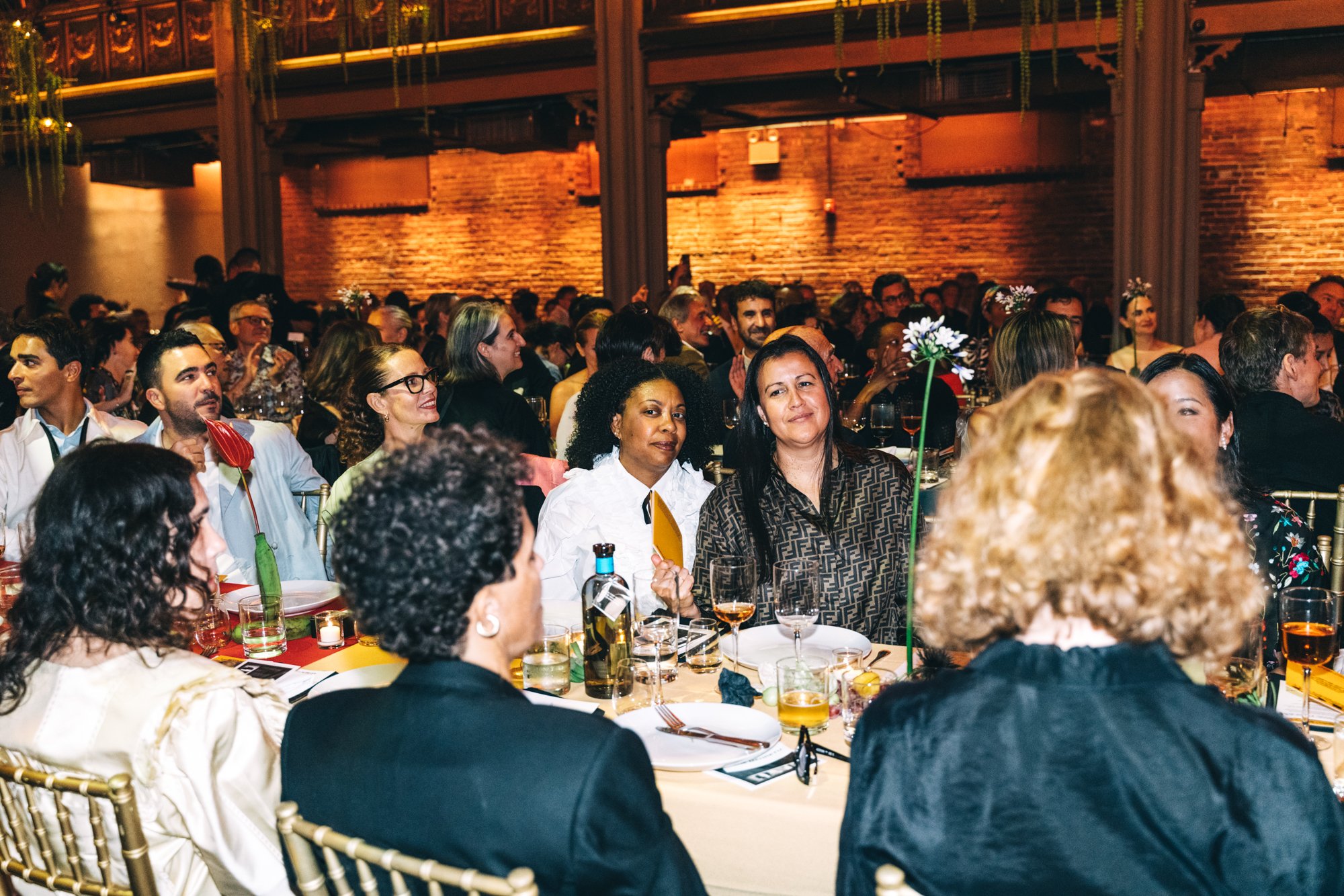 Adrienne Edwards and Nathalie Díaz with Julie Mehretu and guests