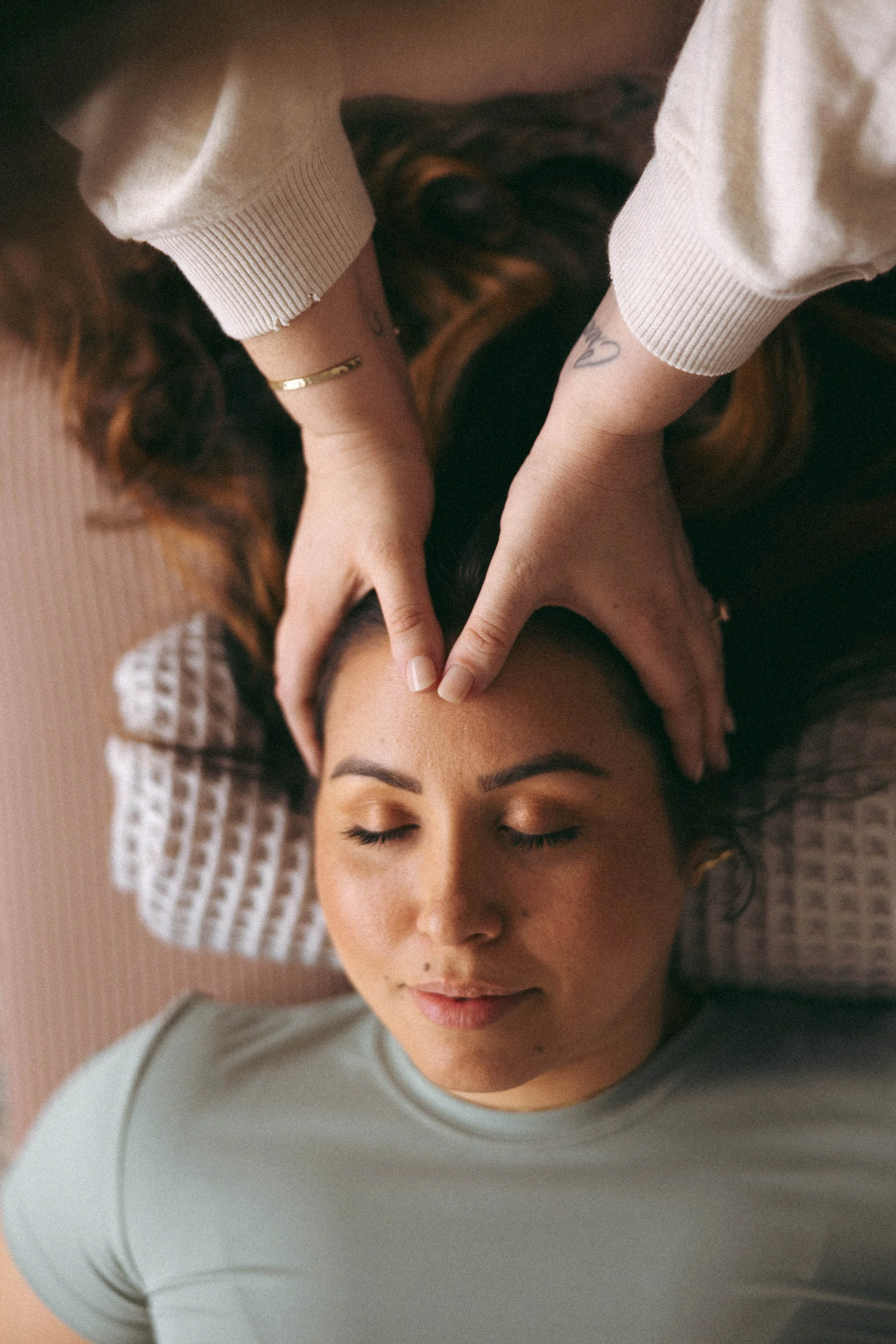 Woman practicing Reiki