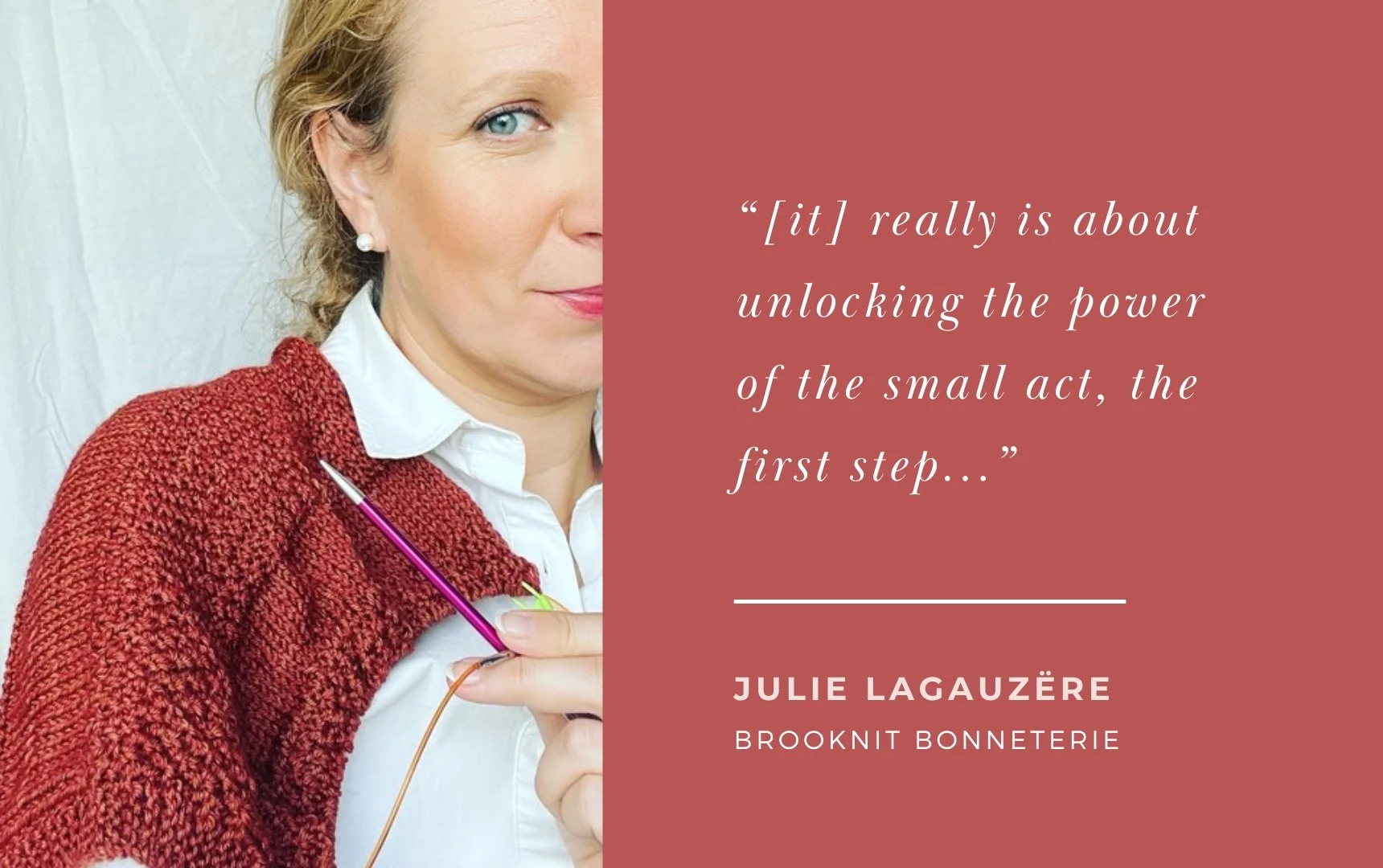 Brooknit Bonneterie Founder, Julie Lagauzere