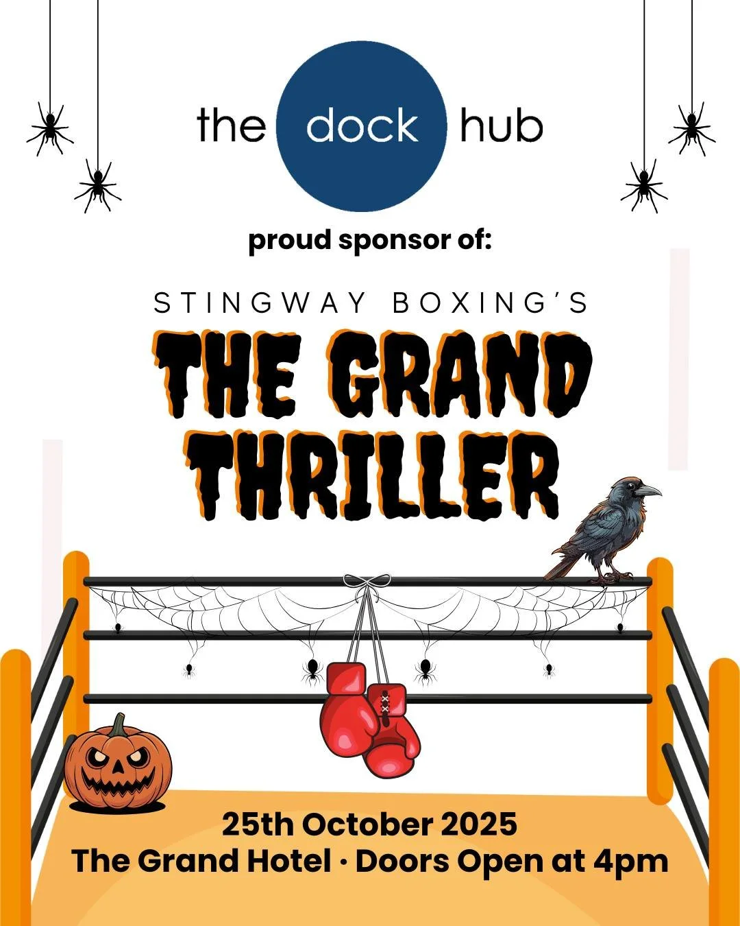 The Dock Hub proudly sponsors The Grand Thriller 🥊
We&rsquo;re backing local talent as Stingray Boxing returns to Brighton for a night of action, heart, and hometown pride.

📍 The Grand Brighton
🗓️ 25th October 2025
🕔 Doors 4pm | First fight 5pm
