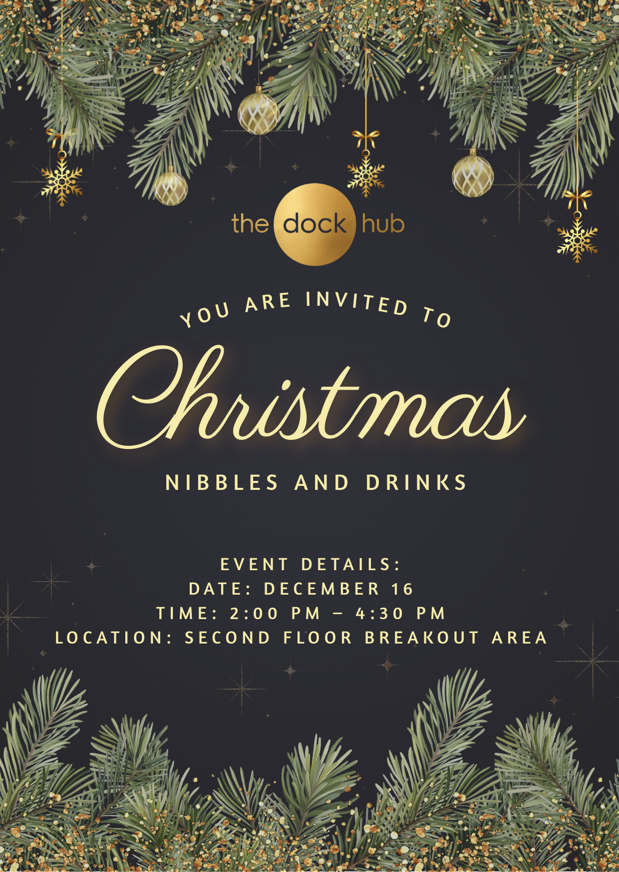 The Dock Hub Christmas Nibbles and Drinks