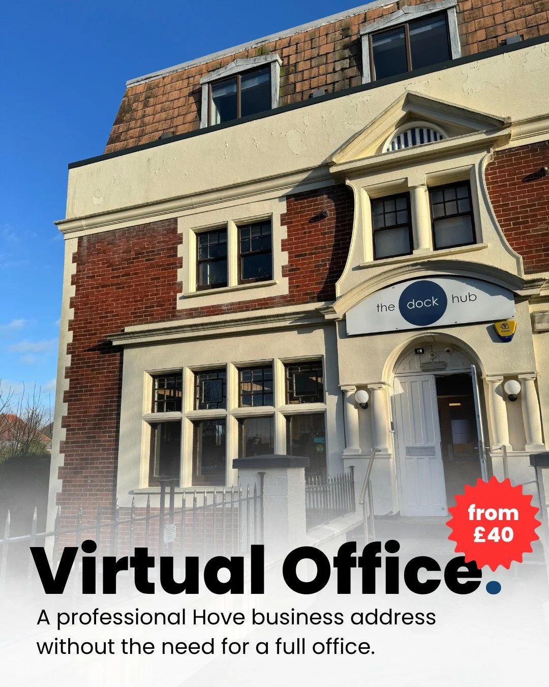 Looking for a professional Hove address without renting an office?
Our virtual office service is &pound;40 + VAT per month &mdash; simple, flexible, and honest.

📩 info@thedockhub.co.uk

📞 01273 830 330

#VirtualOffice #HoveBusiness #SmallBusinessU