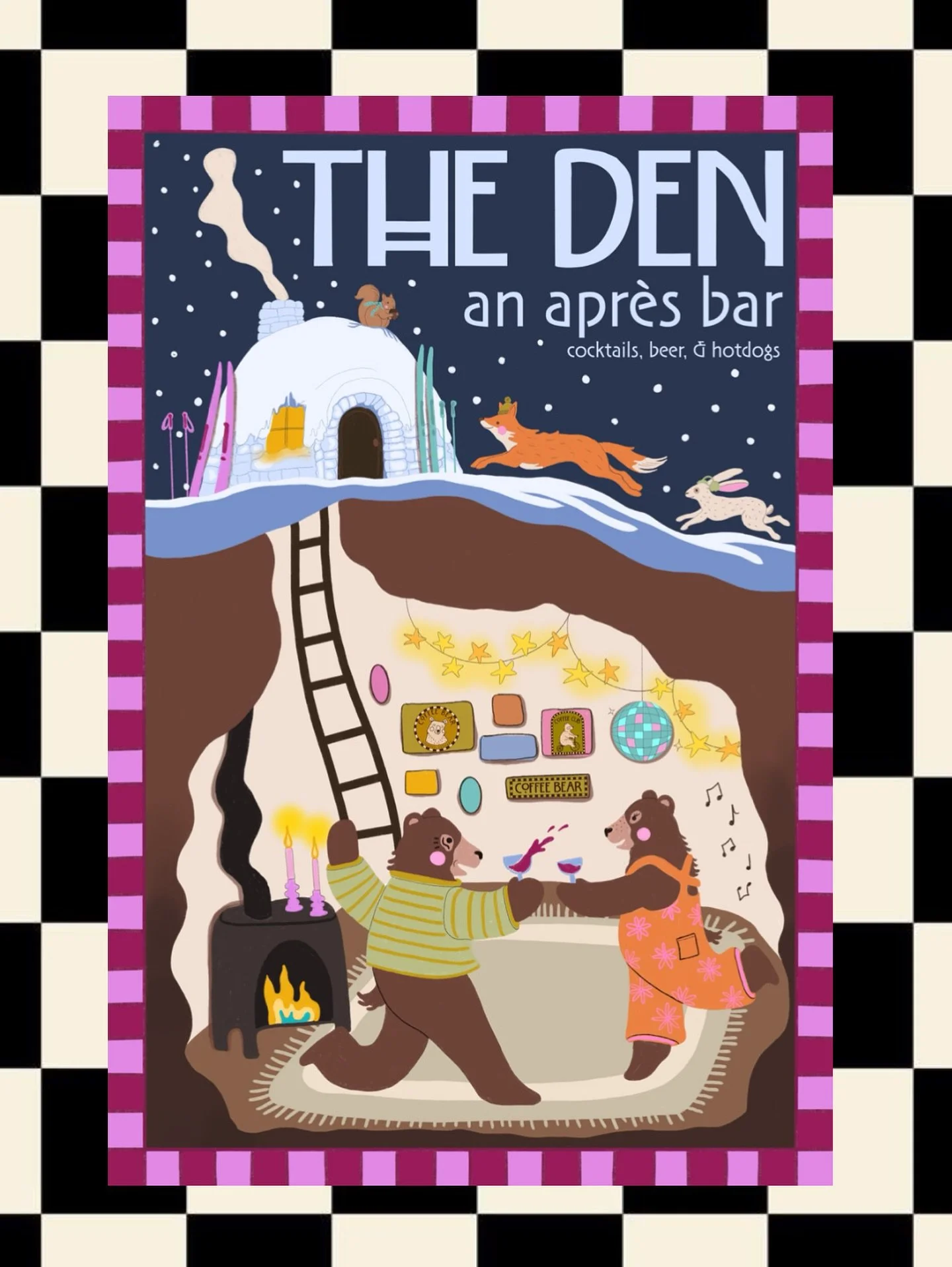 Welcome to the stage&hellip;. The Den!

We are SO excited to be bringing back our Apr&egrave;s Bar this winter! 🎿🍻🪩

You can join us for a beverage and a hot dog Tuesdays, Fridays &amp; Saturdays starting December 27th at 5pm! 

Stay tuned for upc