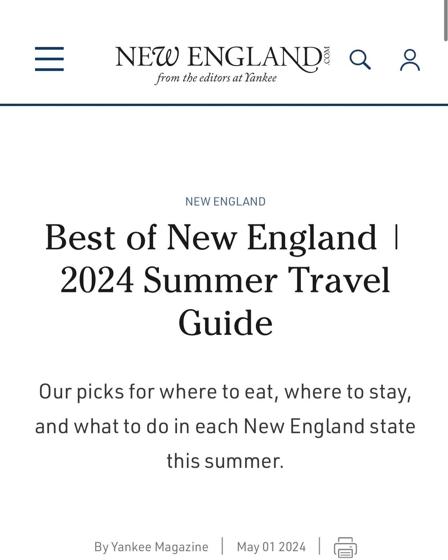 Honored to be featured in the @yankeemagazine 2024 summer travel guide as a classic VT Inn! We work hard to make sure all our guests enjoy their time here, and it&rsquo;s always nice to be recognized. We&rsquo;d only make one edit to the blurb&mdash;