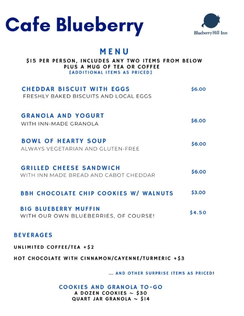 Check out our *cafe* menu! We are really excited for our trial run of our new idea for a fireside co-working space on December 1 and 4 from 10-2. Bring your work (or a book, a knitting project?) and come enjoy. We&rsquo;ll be back with more dates in 