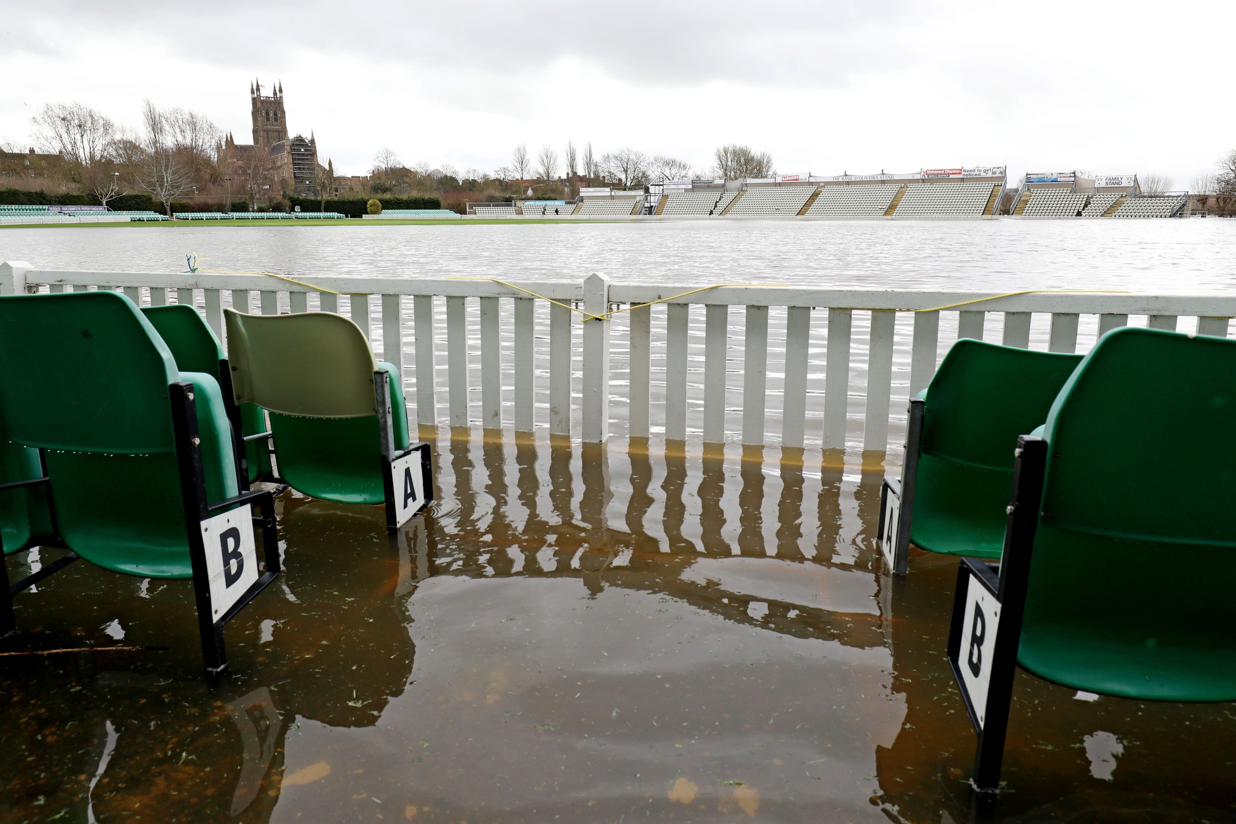 Flooding at Worcestershire Cricket Club