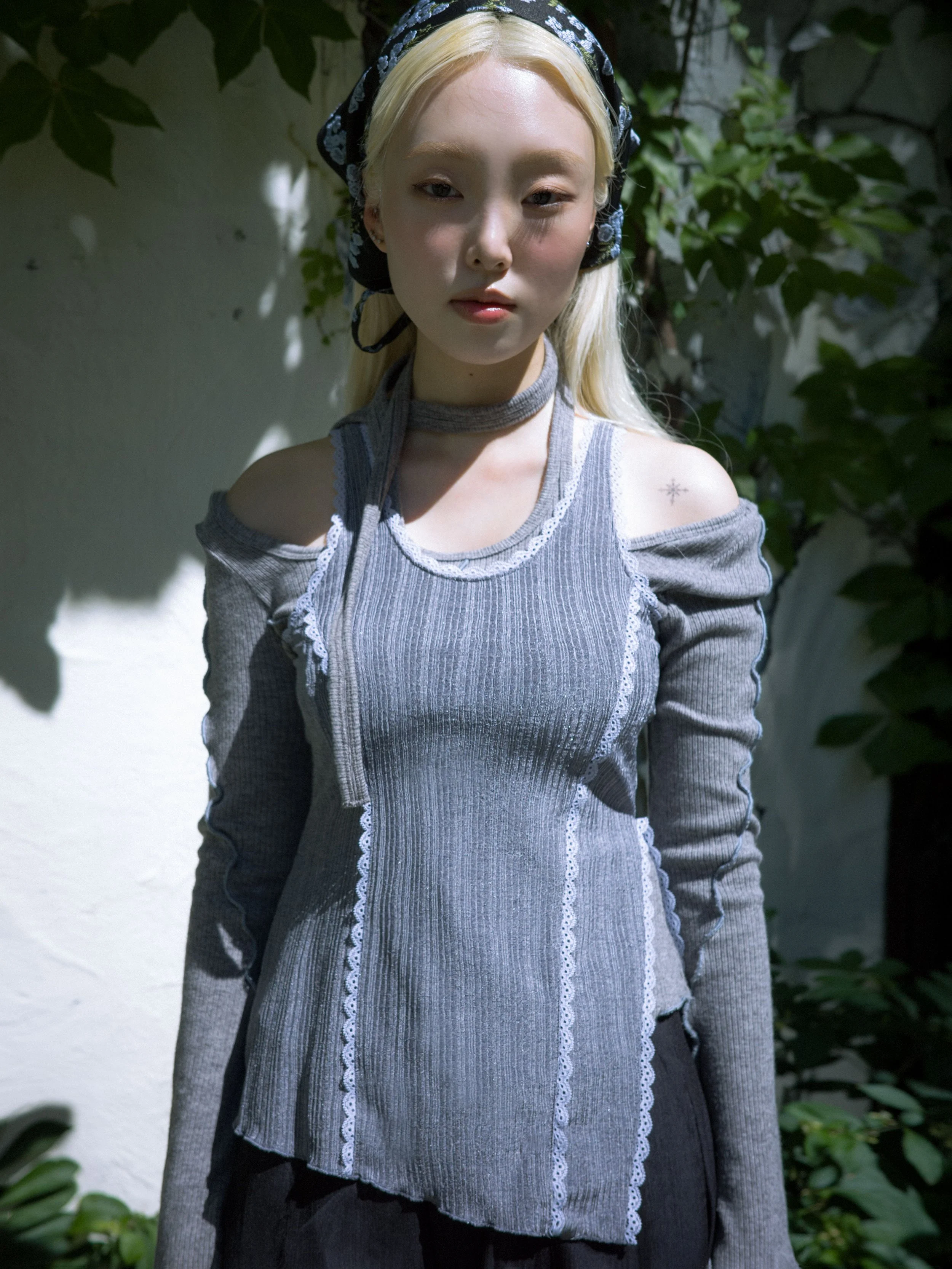 Sophie Lace Trim Tank Top /Indigo