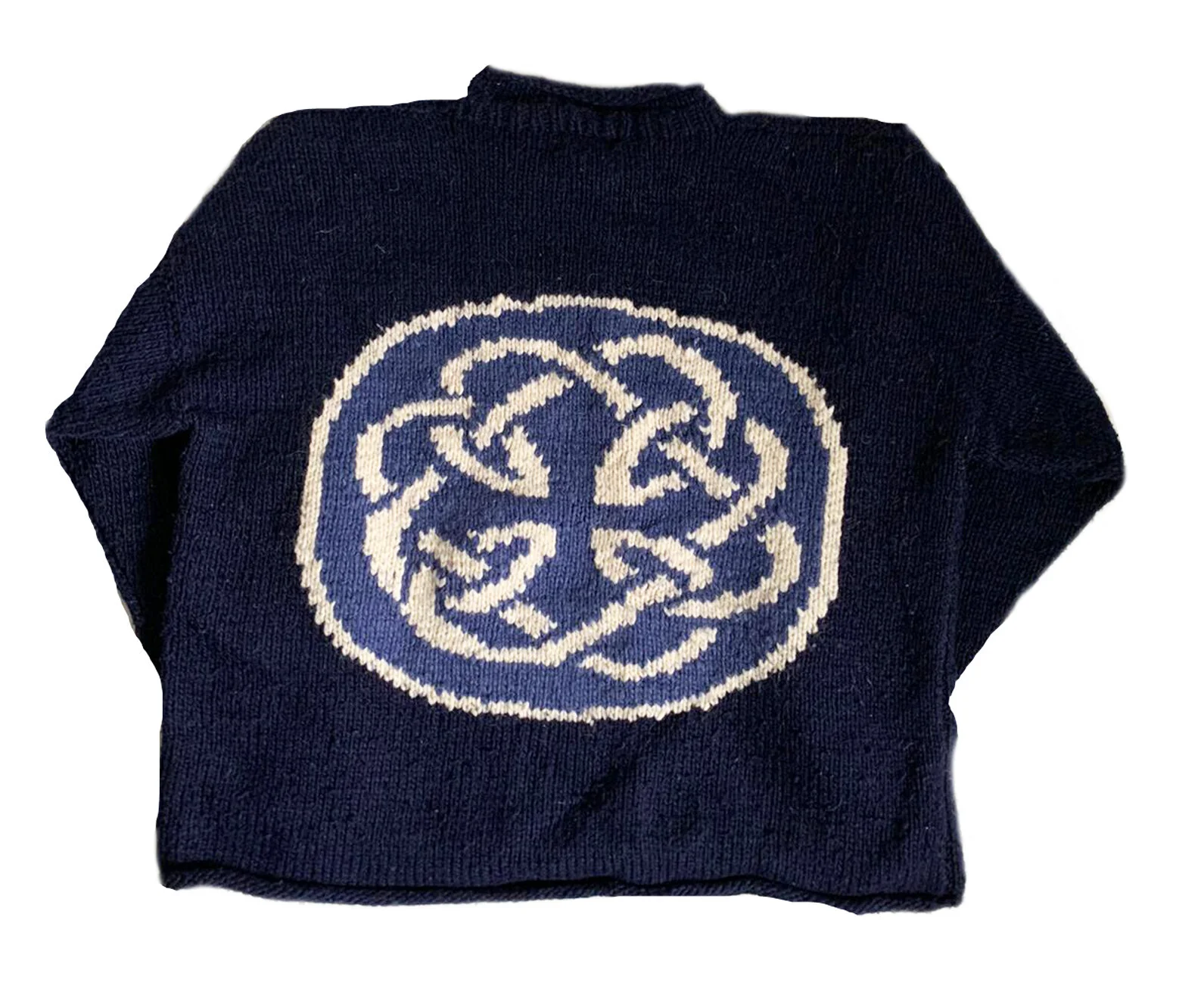 Pachamama Celtic Knot Navy Wool Jumper — The Preloved Edit