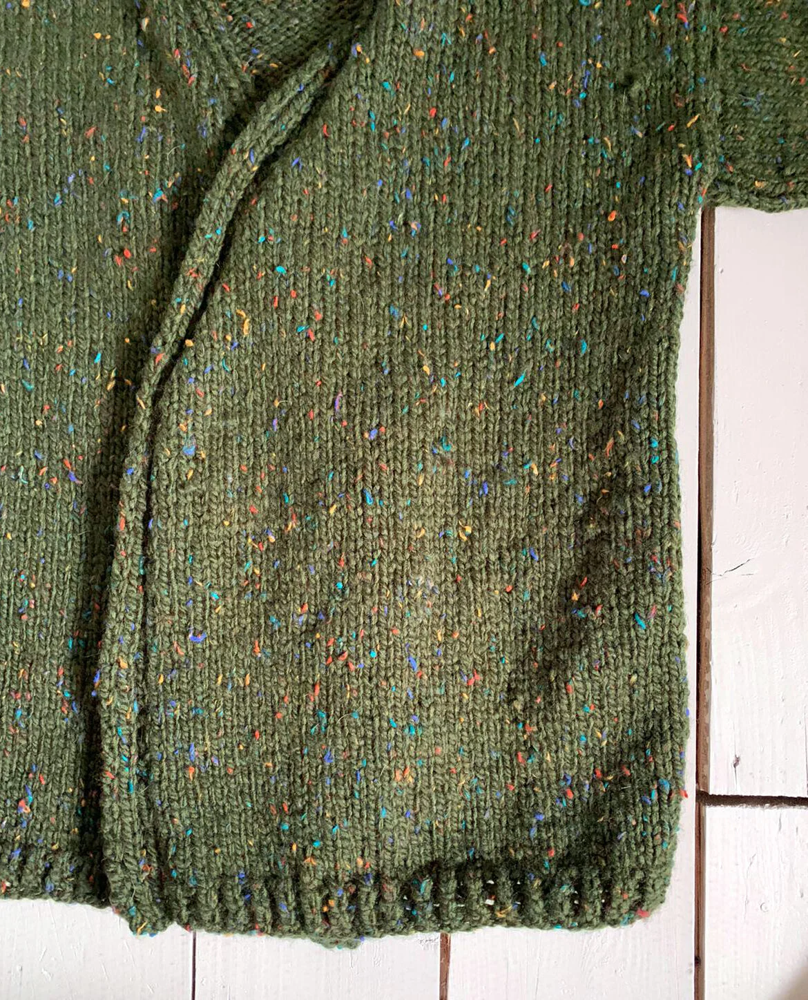 Emerald Green Hanknitted Wool Cardigan 6.jpg
