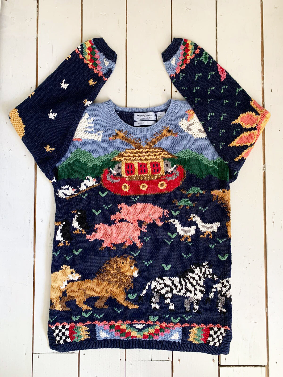 Noahs Ark Hand Knitted Pima Cotton Jumper — The Preloved Edit