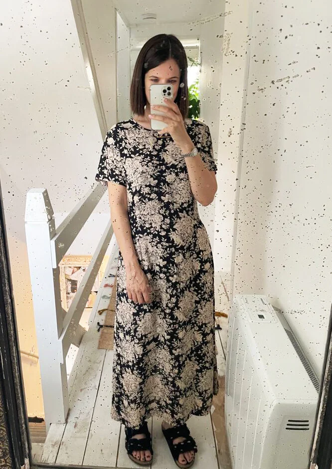 laura ashley 90s dresses Laura Ashley 1970s Floral Cotton Prairie Tabard Apron Dress – Featherstone  Vintage