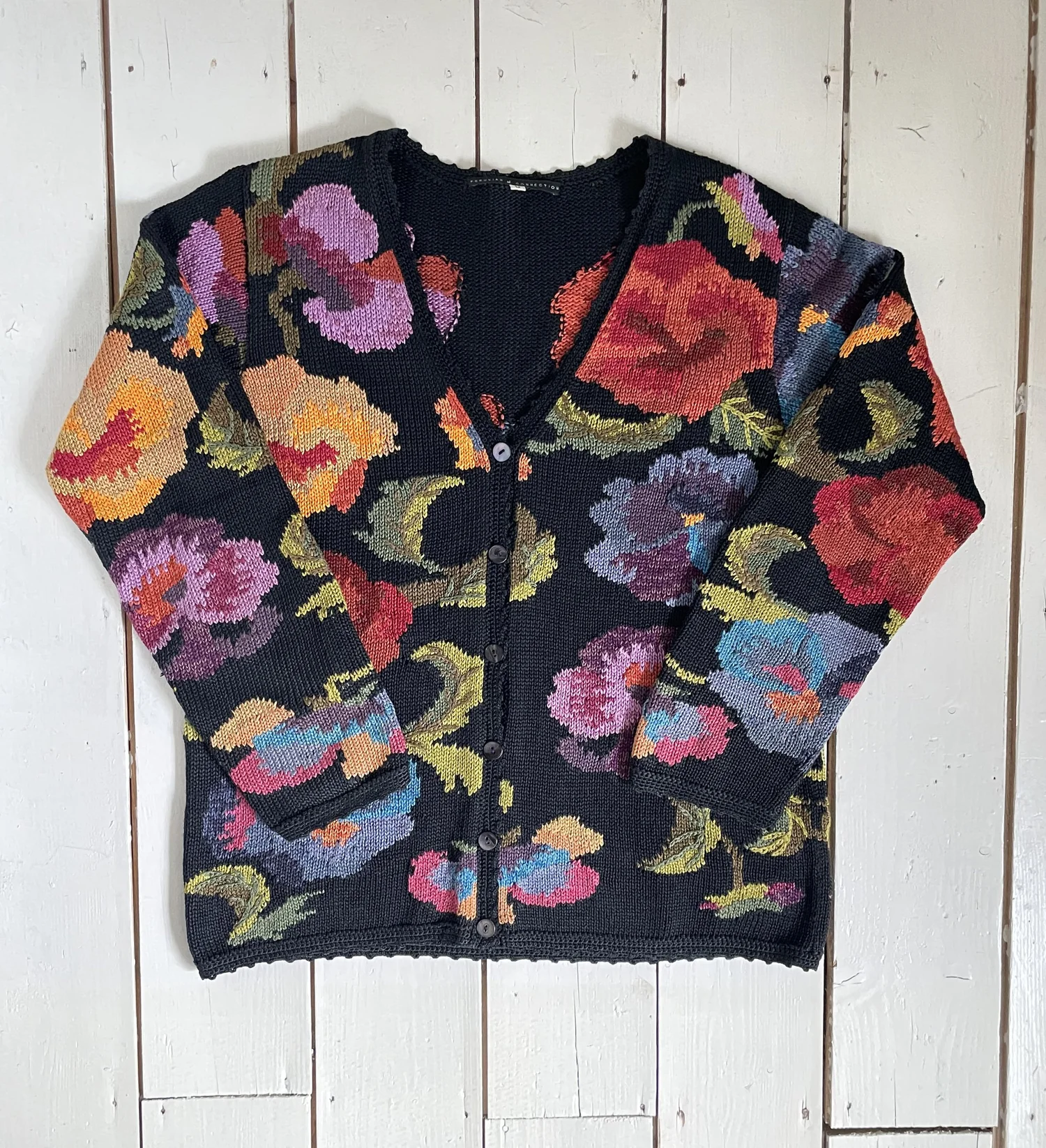 Peruvian Connection Floral Cardigan (0088) — The Preloved Edit