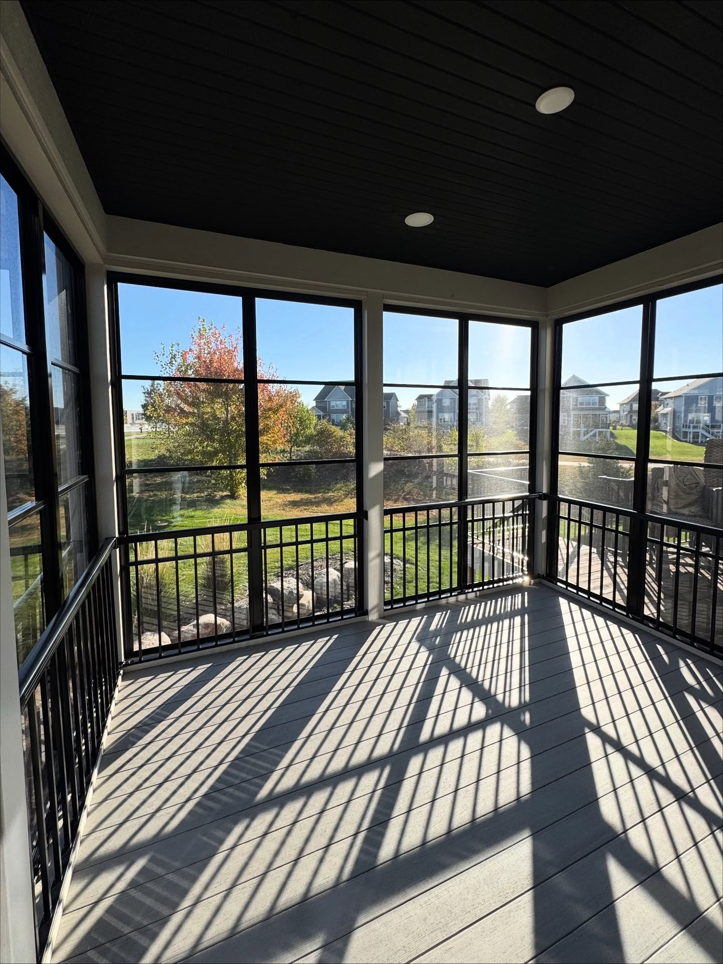 This one isn&rsquo;t quite done yet&hellip; 🎃👻
It&rsquo;s getting a projector 📽️, some heaters 🥵, and a few extras 😏 coming next spring! 🌱🌼
#StayTuned &mdash; and yes, it&rsquo;s getting a fan 😉
&bull;
&bull;
#MoreToCome #3SeasonPorch #Blacko