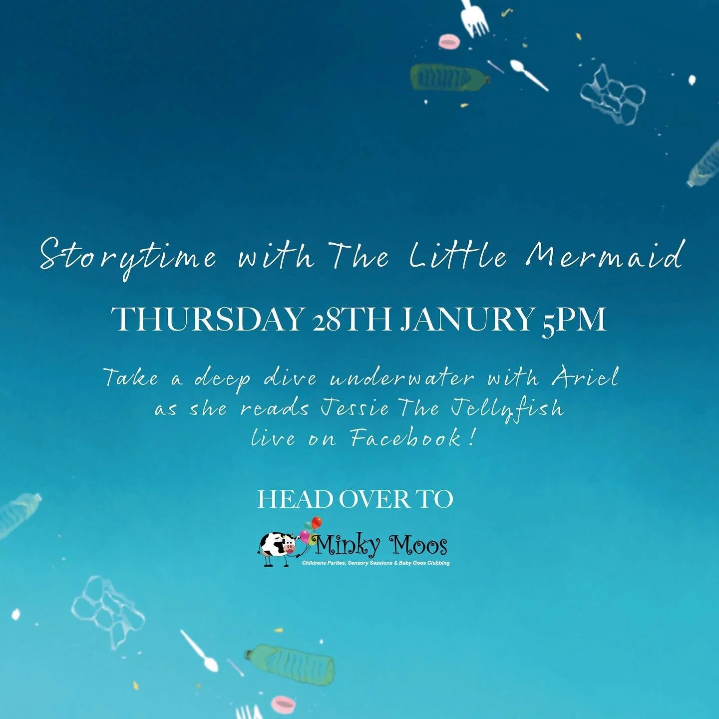 💫Super excited to announce tomorrow at 5PM a special guest will be reading Jessie The Jellyfish live on Facebook. The princess of the underwater world and our favourite mermaid Ariel. 🧜&zwj;♀️ 

The event is totally free you just need to make sure 
