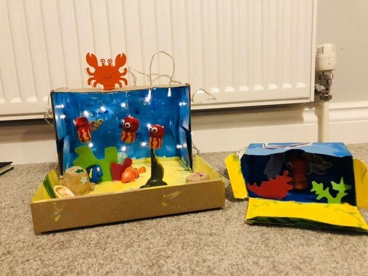 Congratulations to @robyn_rows and her family at home who won our competition to create a home for the hermit crab.This creation is awesome and it blew our socks off with how original it was. Such a fabulous way of using trash to create something mag