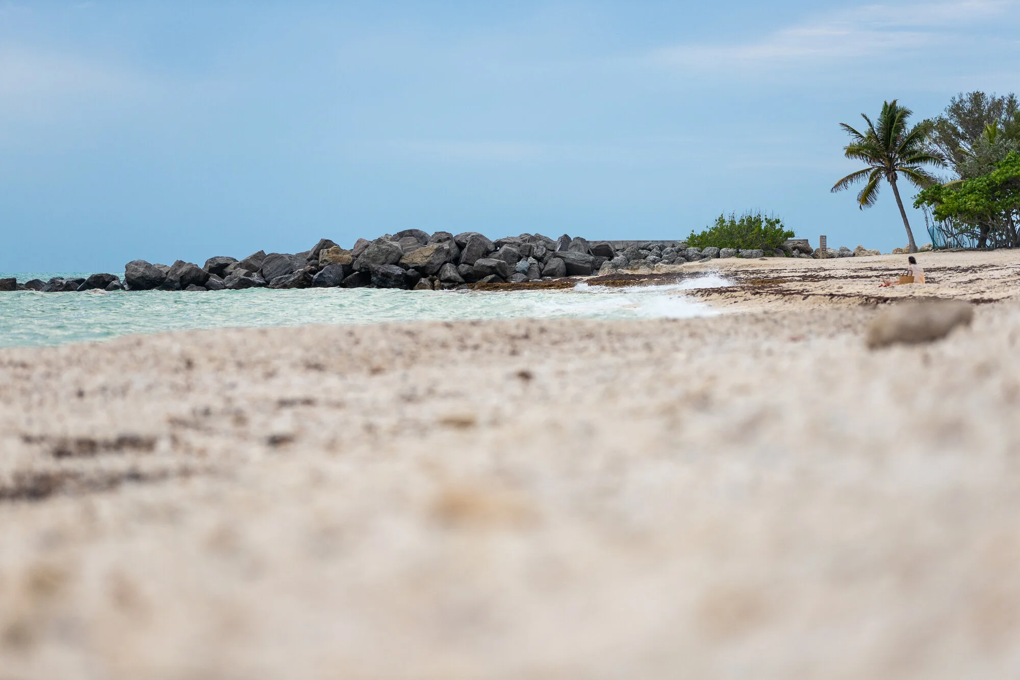Turquoise water and sandy shoreline at Key West, Florida