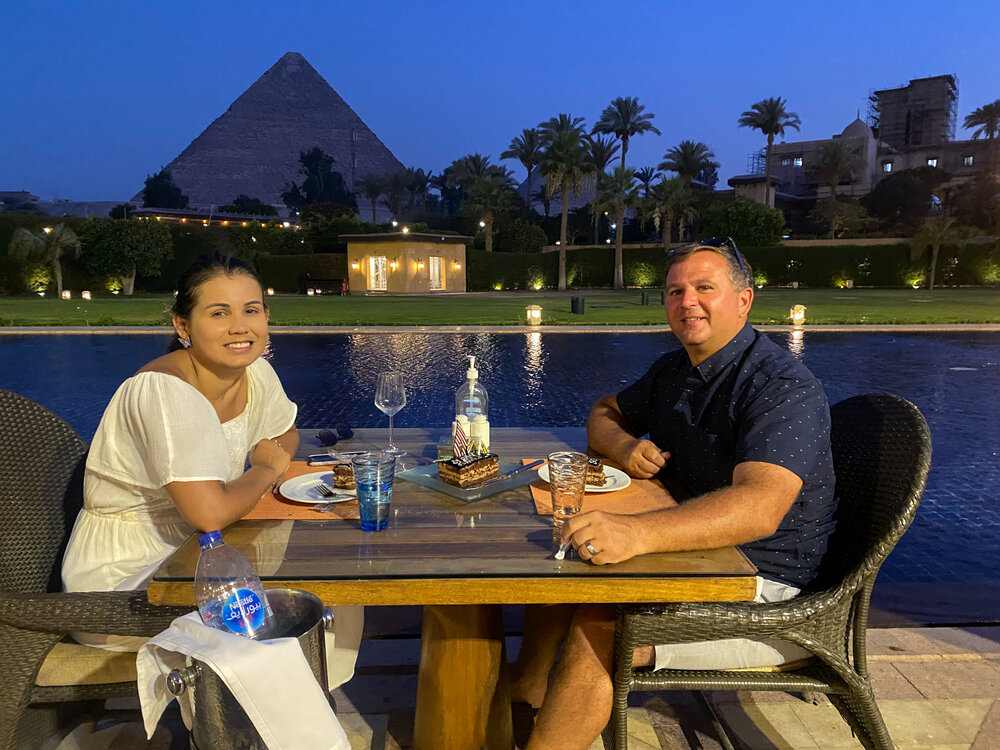 40th Birthday Dinner with View of the Pyramids at Giza