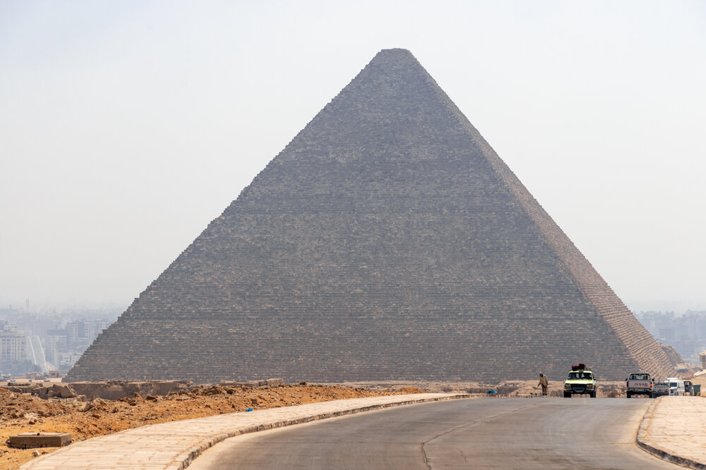Looking Down the Road to the Panoramic Lookout at The Great Pyramid 