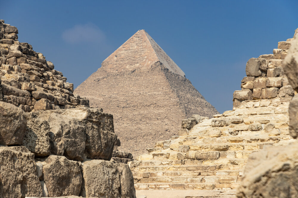 The Pyramid of Khafre at the Giza Plateau