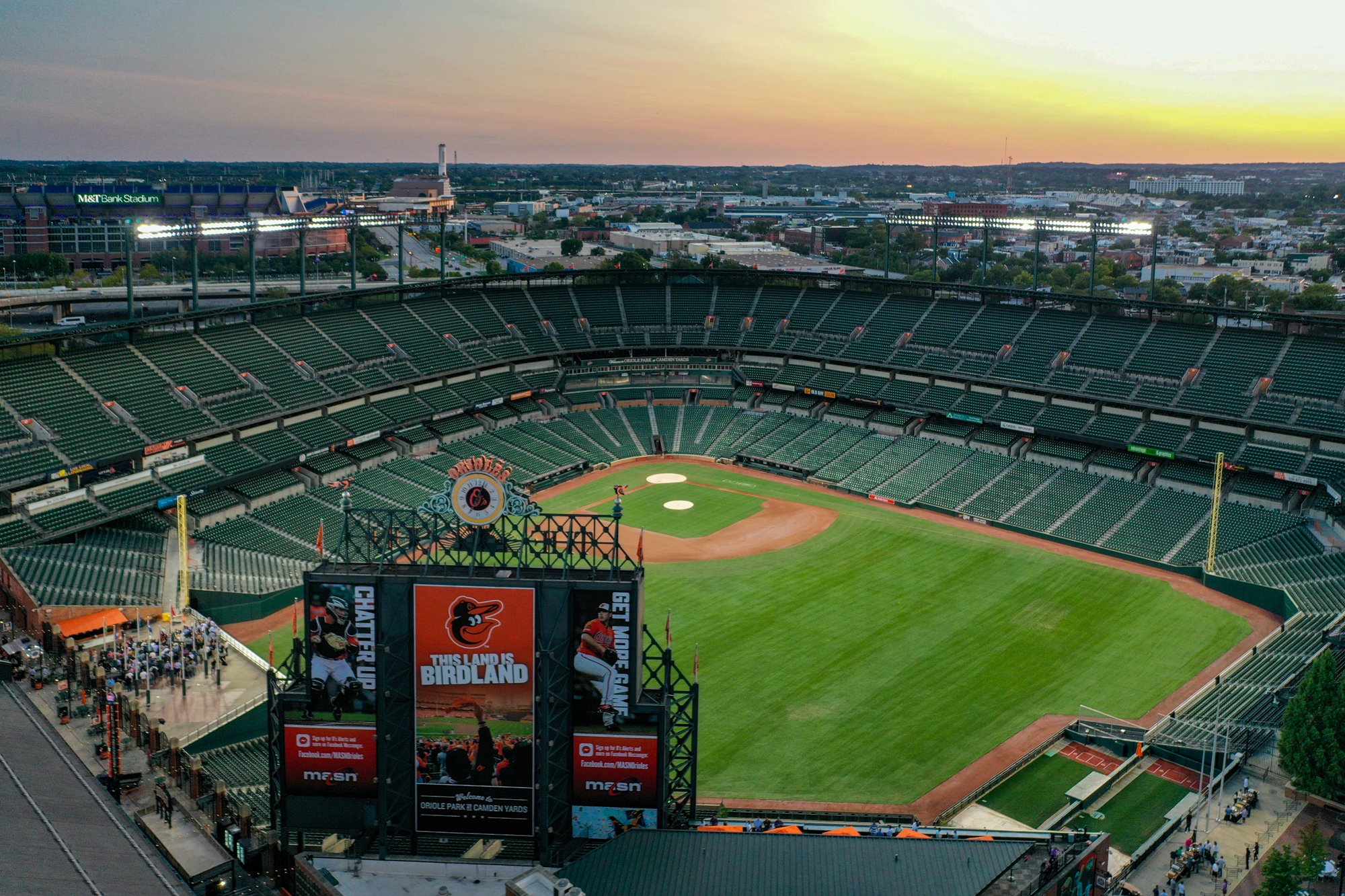 Baltimore Orioles Camden Yards Aerial View