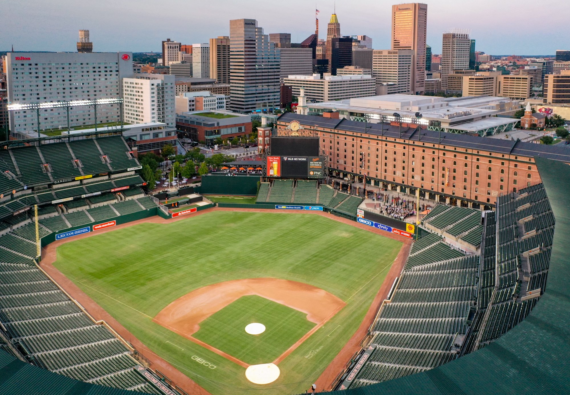 Drone Over Baltimore Orioles Camden Yards