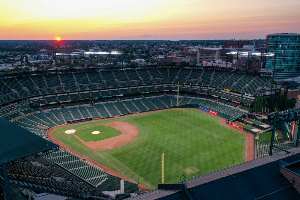 Above Camden Yards in Baltimore