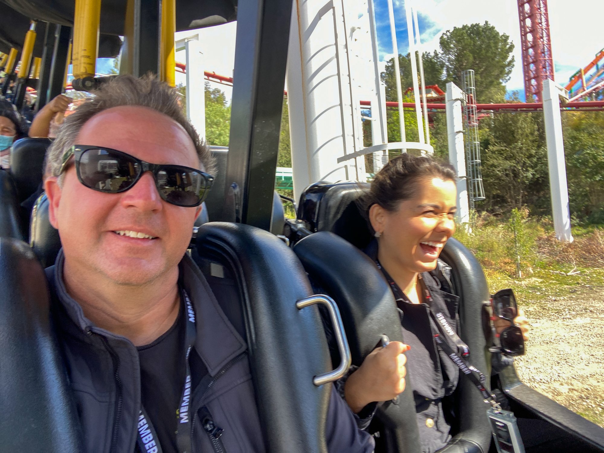 Riding Ninja Roller Coaster Six Flags Magic Mountain