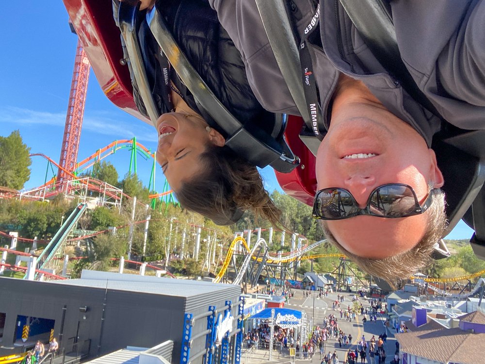 Upside down at Six Flags
