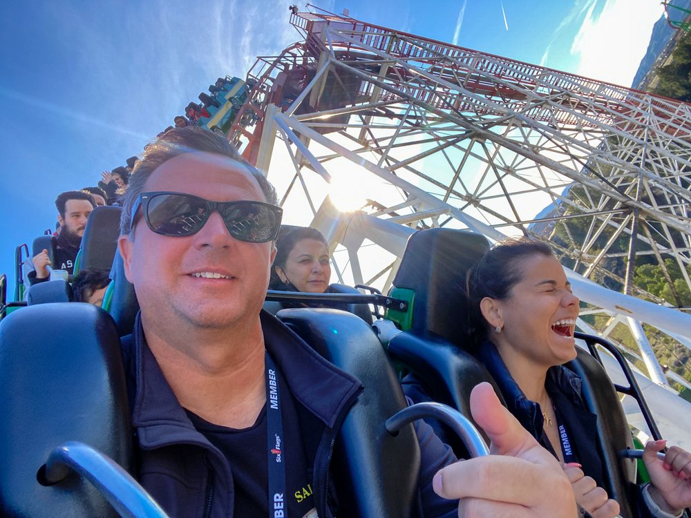 Riding Roller Coasters at Six Flags Magic Mountain