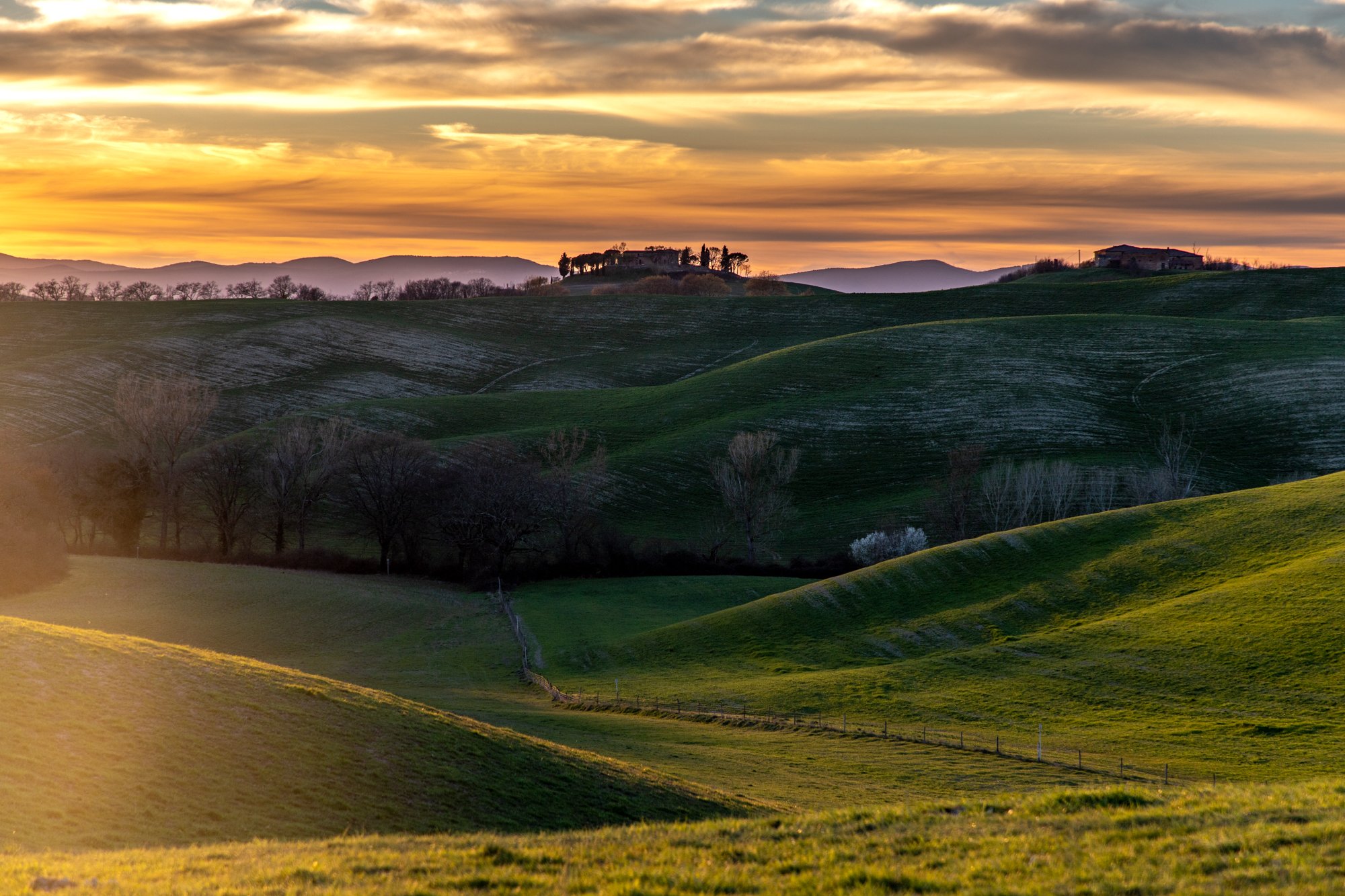 Sunset over Tuscany