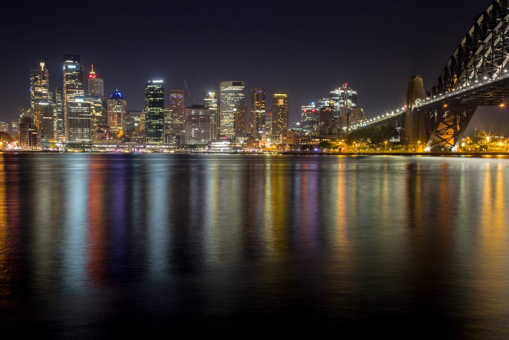 Downtown Sydney Skyline at Night