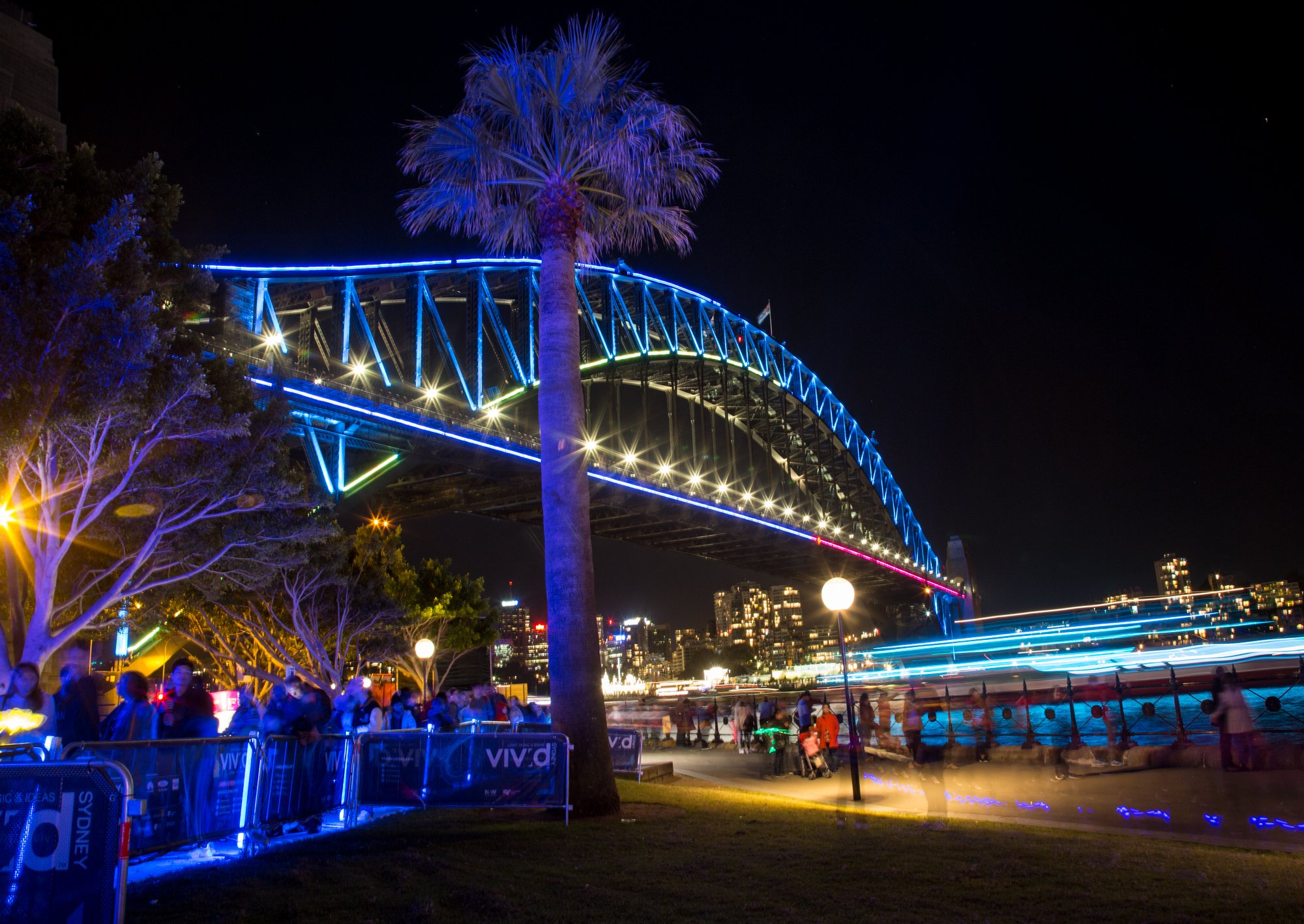 Sydney Harbor Bridge from the Rocks Vivid Sydney