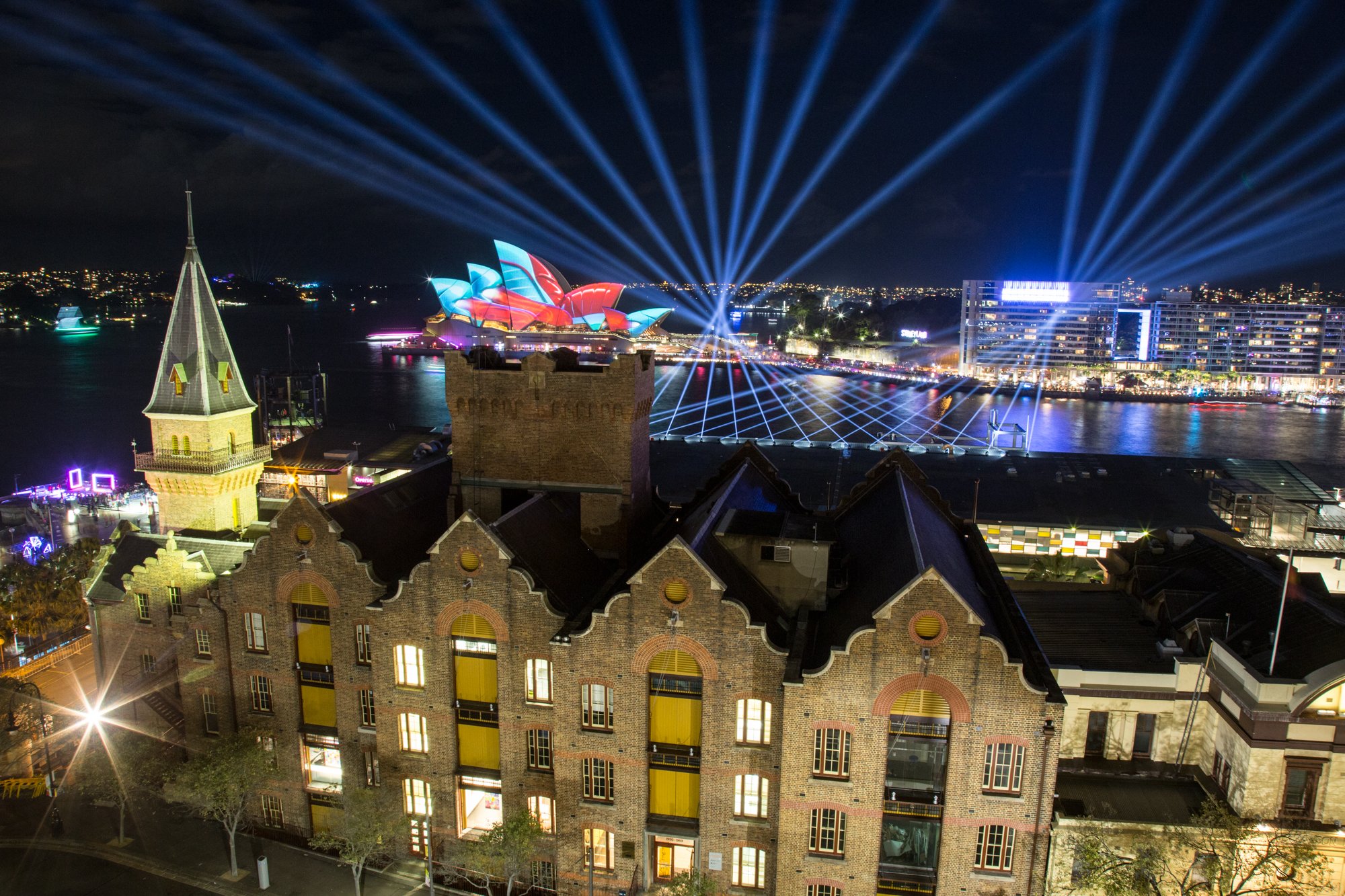 Overlooking the Rocks Vivid Sydney