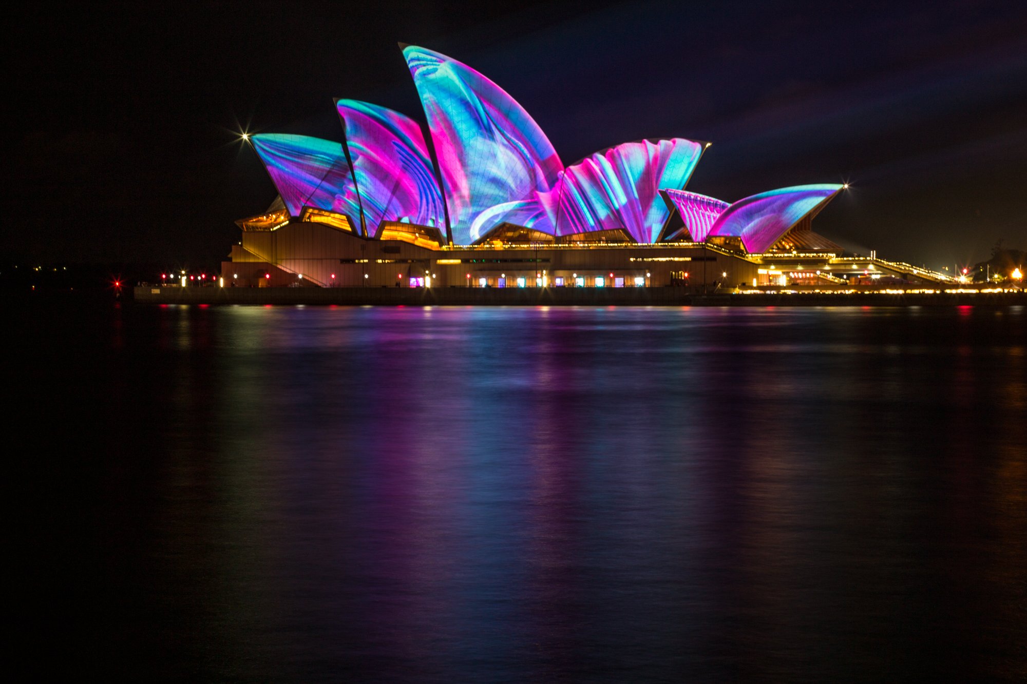 Sydney Opera House Vivid Sydney Colors