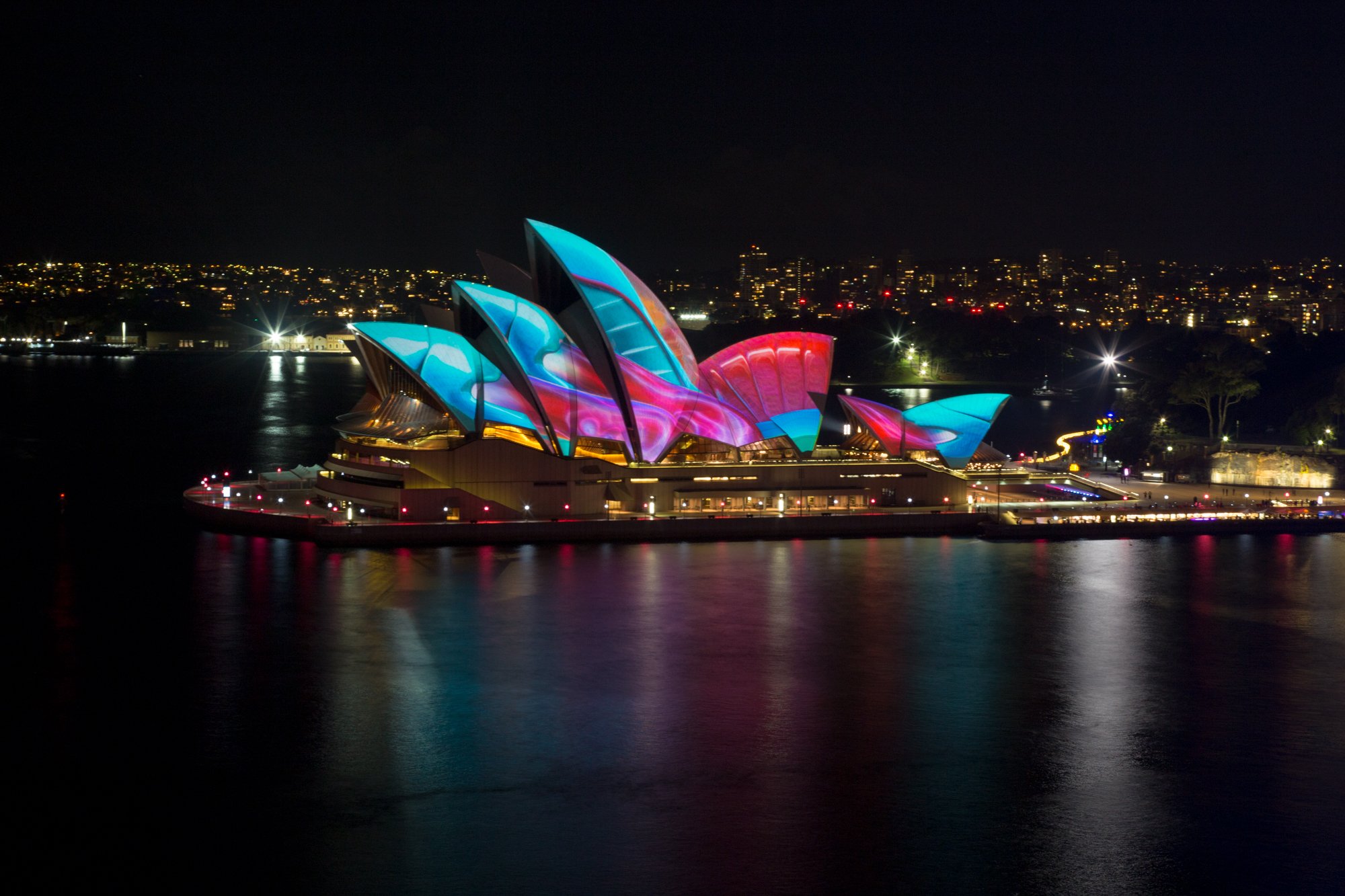 Sydney Opera House Vivid Sydney Long Exposure