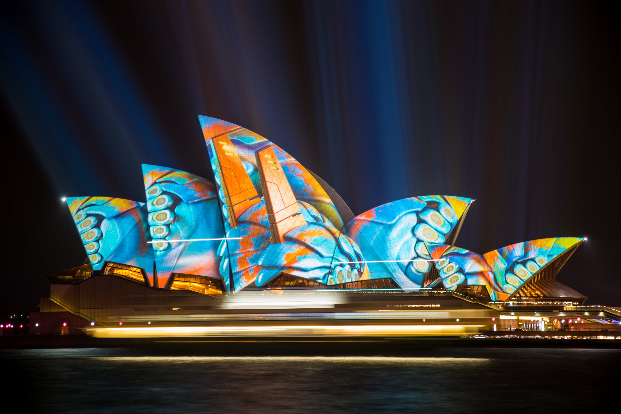 Rainy Night Sydney Opera House Vivid Sydney