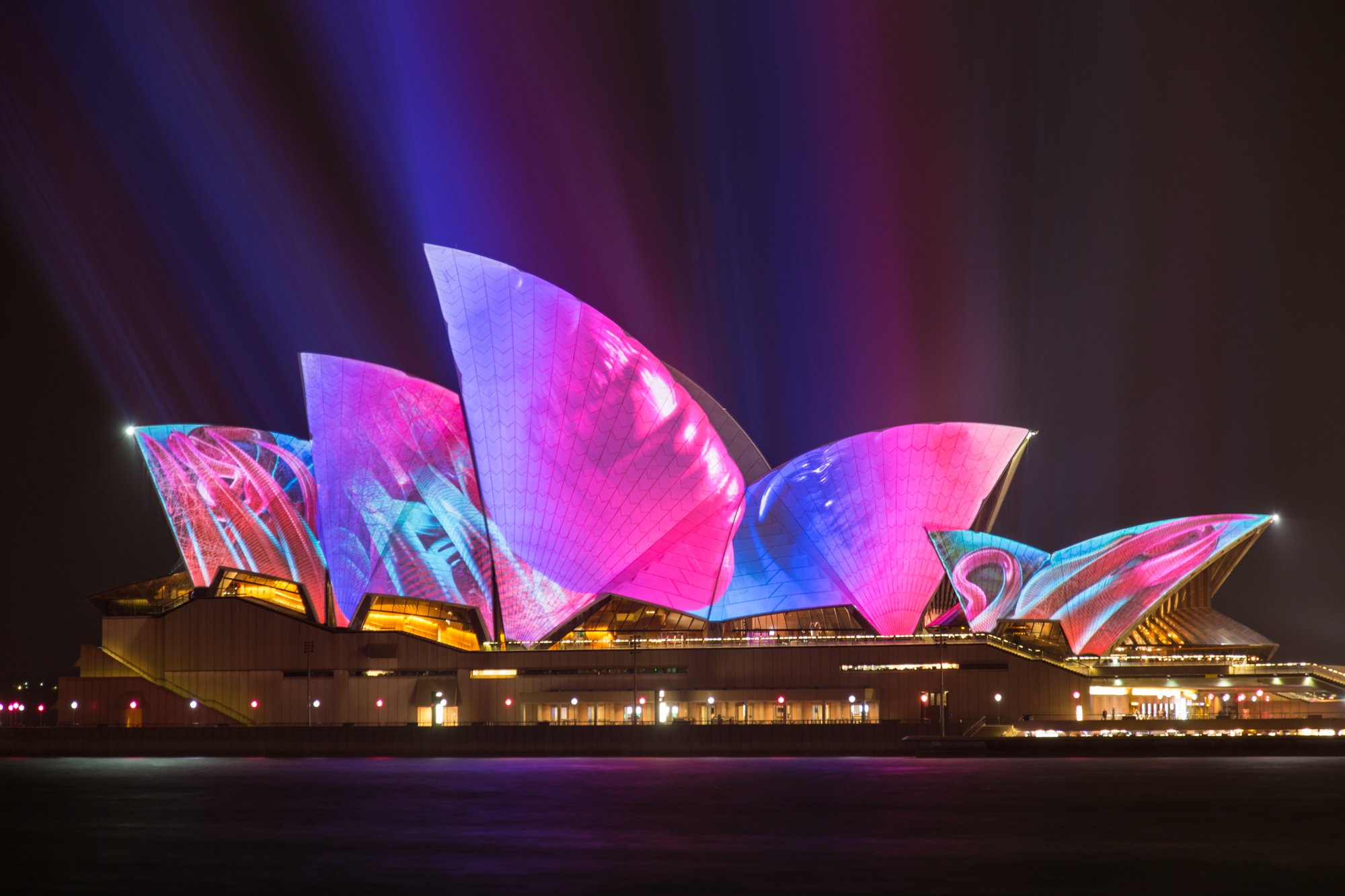 Rainy Sydney Opera House Vivid Sydney