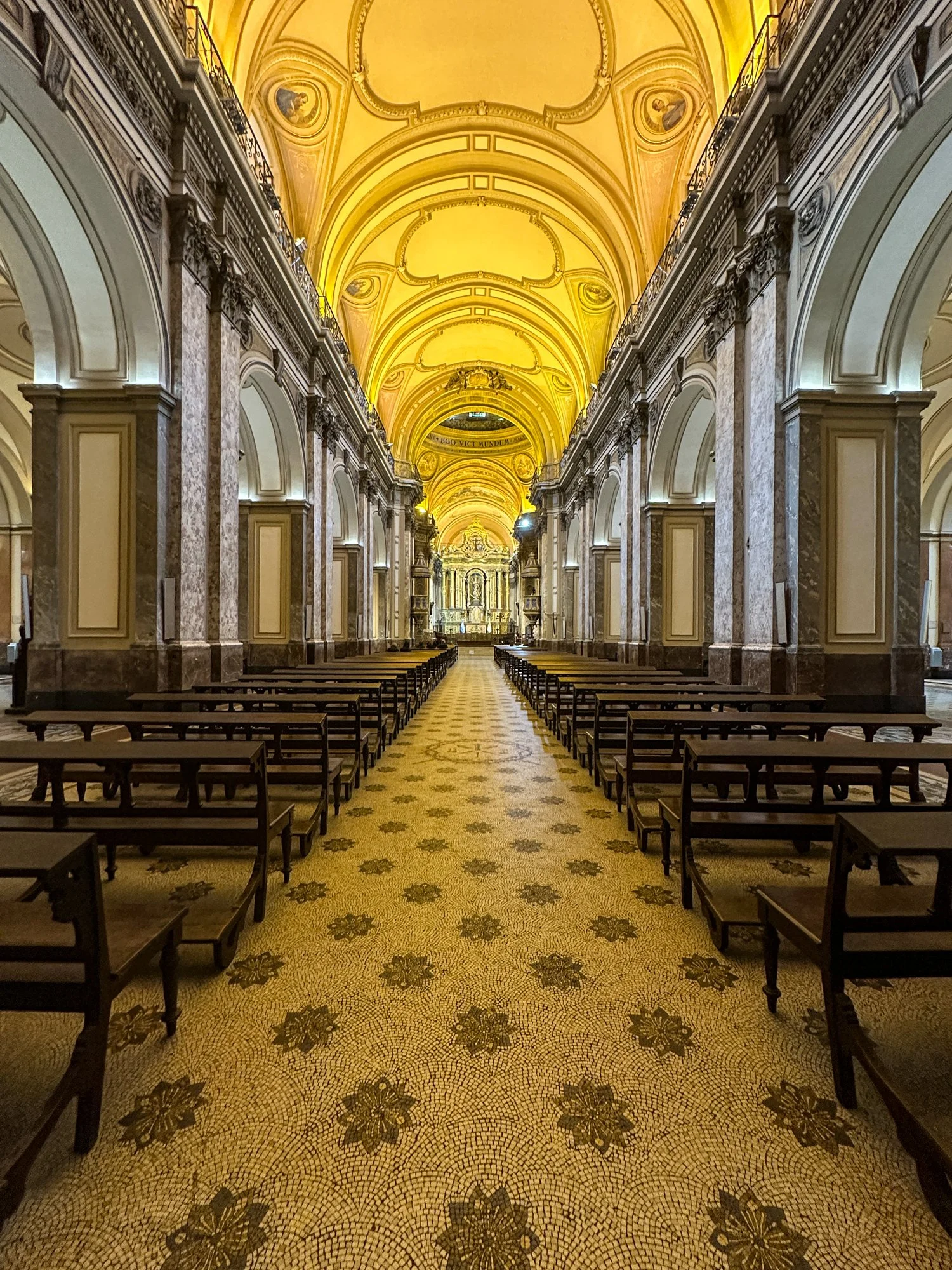 Ornate golden interior of Buenos Aires Metropolitan Cathedral