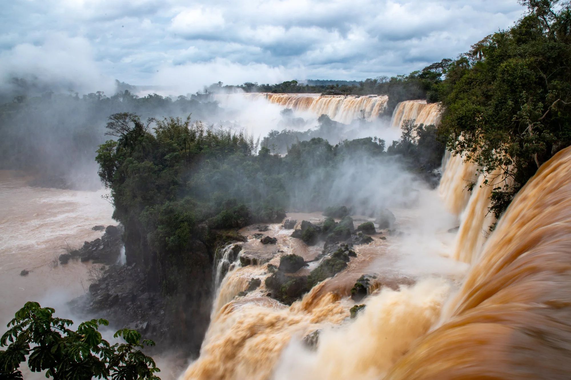 Powerful cascades and rainforest at Iguazú Falls, Argentina